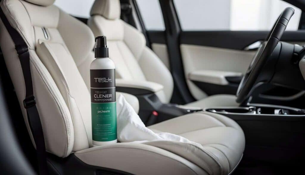 best way to clean tesla white seats