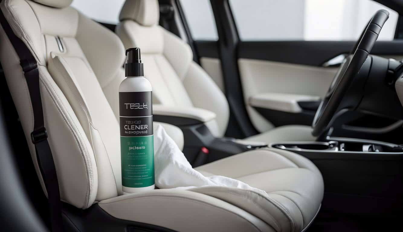 best way to clean tesla white seats