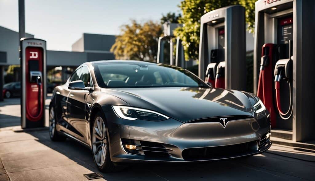 Charge a Tesla with a Supercharger