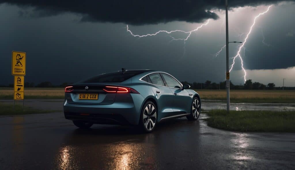 Is it possible to Drive an Electric Car in a Thunderstorm