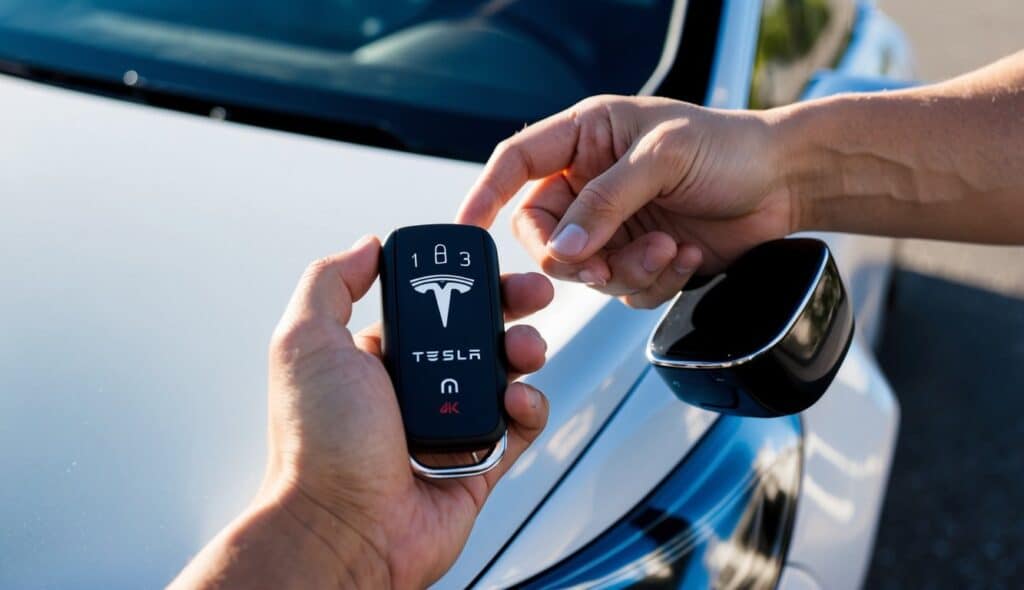 Lock a Tesla Model 3