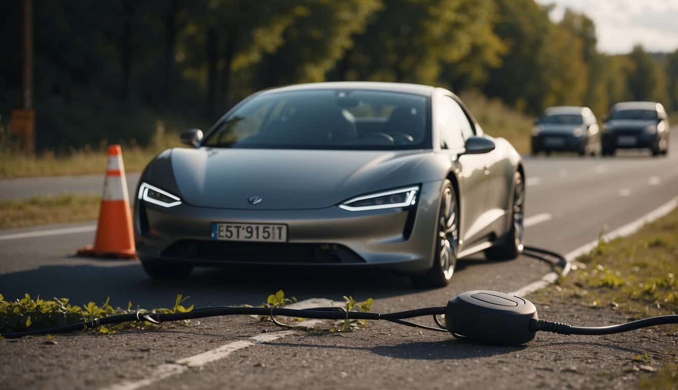 can you push an electric car if it breaks down