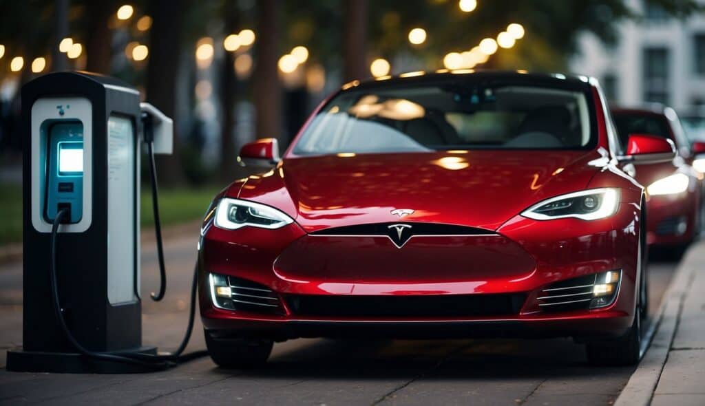 how do you charge a tesla rental car