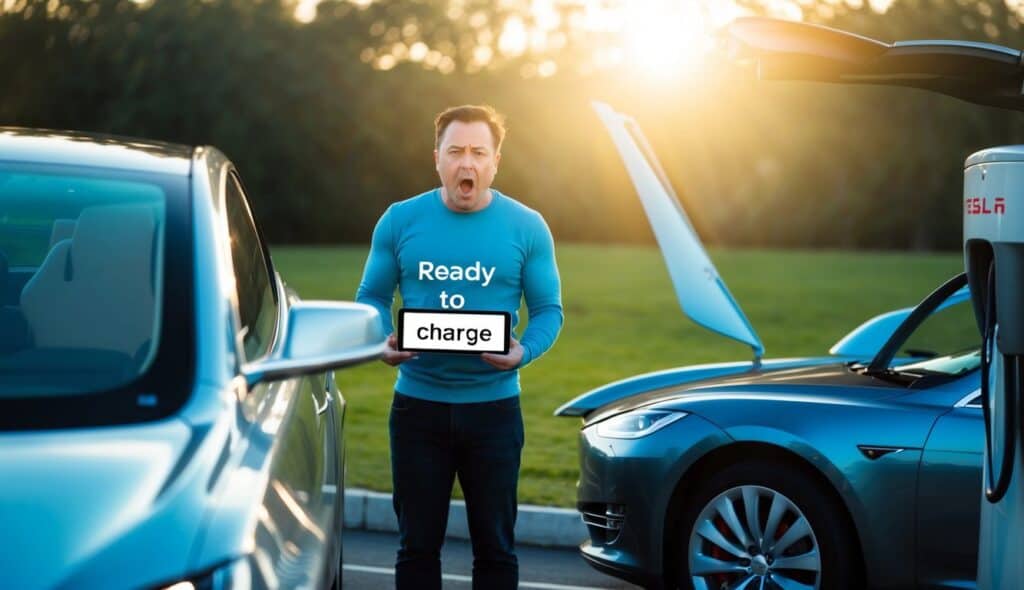 tesla says ready to charge but not charging