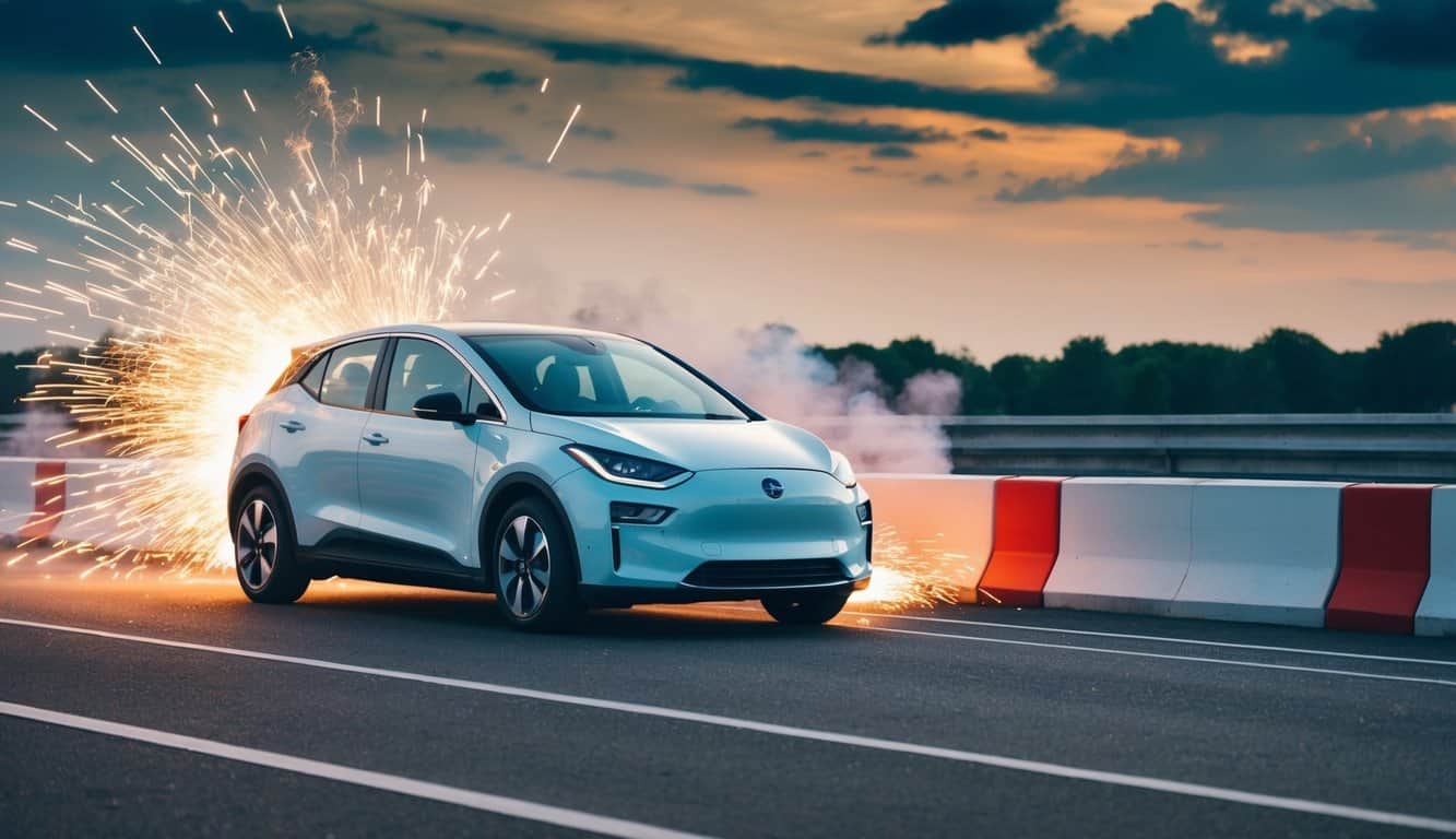 how often do electric cars explode in a crash